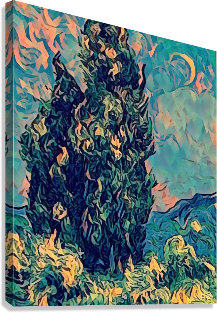 van gogh cypresses 4  Canvas Print