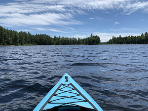 Kayak on lake