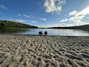 Relaxing on beach