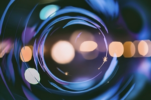 Abstract Blue Defocused bokeh background