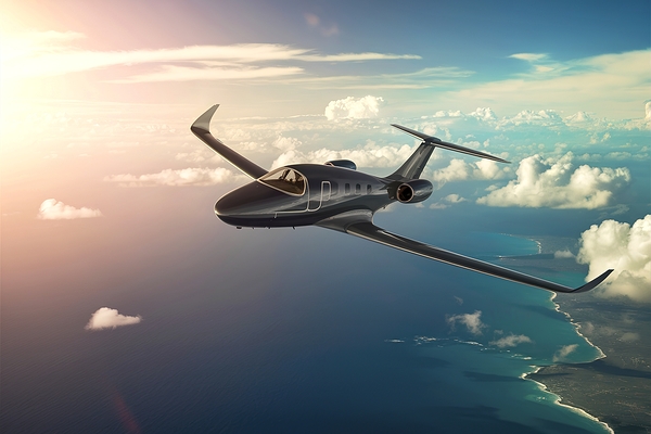 Airplane in sky background Print