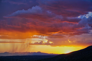 Scattered Monsoon Rains over Tucson Arizona by Eduardo Palazuelos