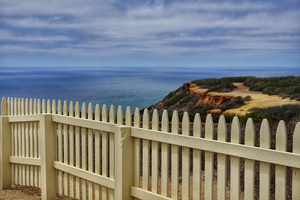 Point Loma Picket Fence and Ocean View by Eduardo Palazuelos