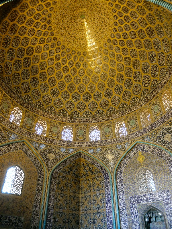 Peacock at Sheikh Lotf Allah Mosque in Isfahan Iran by Morteza Golpoor