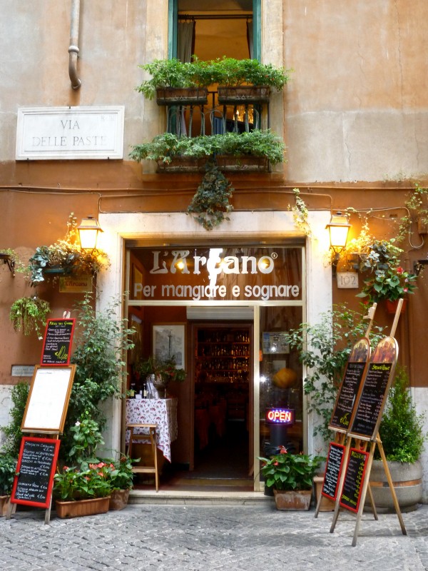 Local Restaurant Rome Italy by Morteza Golpoor
