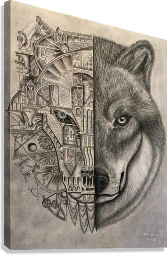 Mechanical Wolf Canvas Print