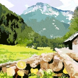 NATURE LANDSCAPE AQUAREL