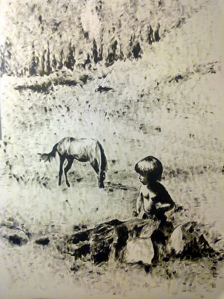 A Boy and a Horse by Boris Nekrasov