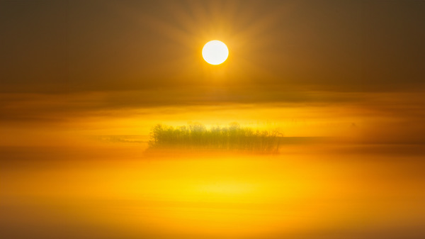Arctic Winter Serenity: Sunset Embracing Frozen Tundra by Dre Erwin Photography