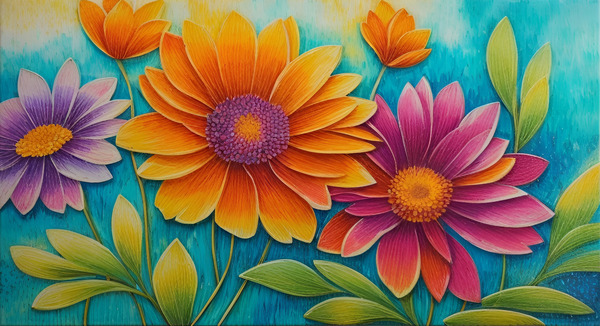 Beautiful Flower Painting large canvas painting Mural Painting Print