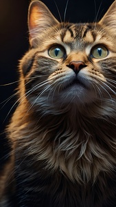 Default Visualize a closeup of a cats whiskers gl