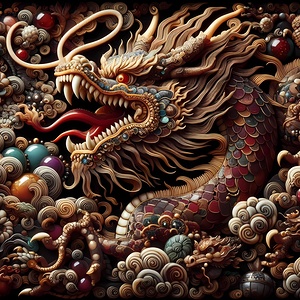 Majestic Gemstone Dragon A Fusion of Myth and Lux