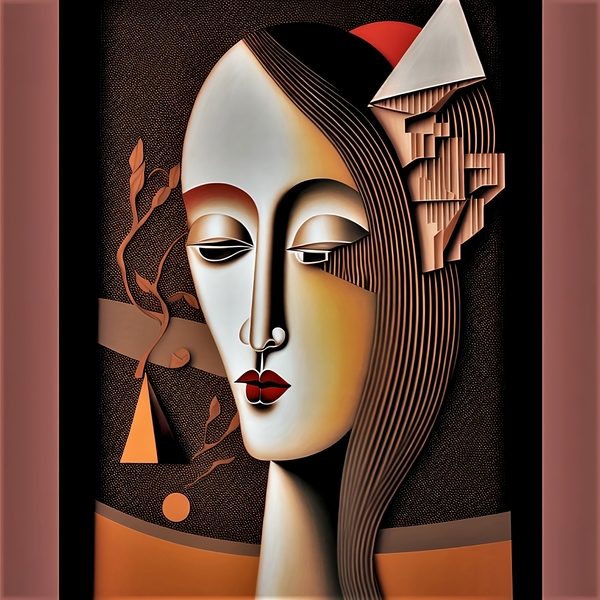 Cubist Muse Print