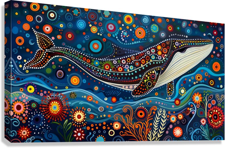 Dot. Whale. Canvas Print