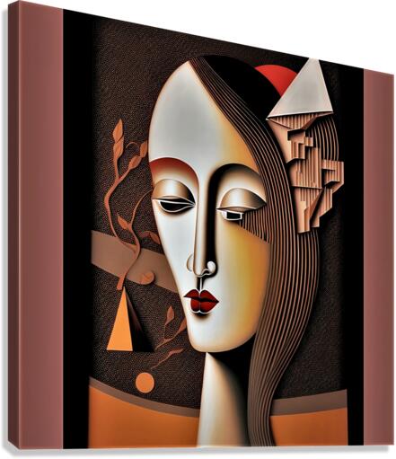 Cubist Muse Canvas Print