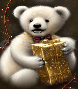 Fantasy Fluffy Tiny Polar Teddy Bear