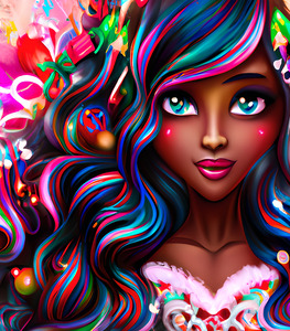 Intricately Rendered Dark Brown Skin