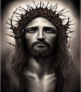 Jesus Christ Portrait In Russ