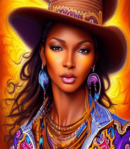 Stunning Beautiful Brown Skin Cowgirl