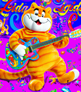 garfield playing guitar