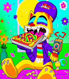 springtrap eat a pizza