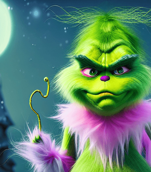 Whimsical Ultra Cute Grinch In Fairytale Print