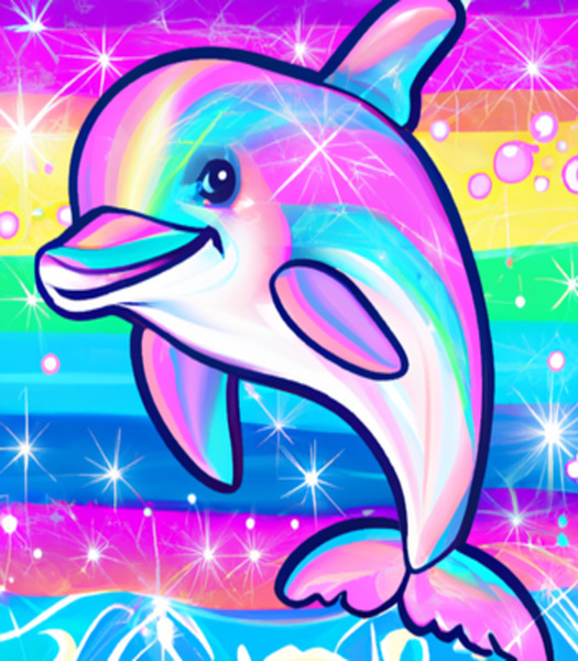 dolphin watercolor Print