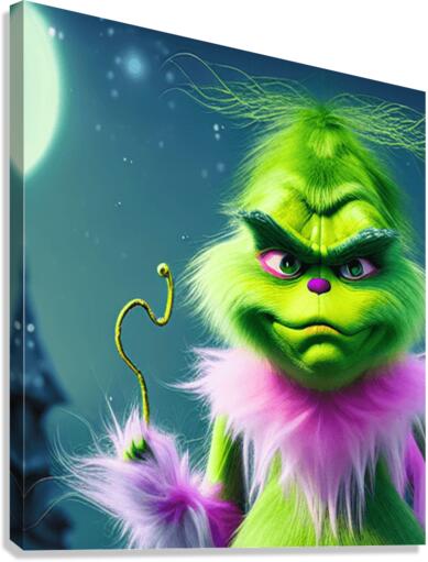 Whimsical Ultra Cute Grinch In Fairytale Canvas Print