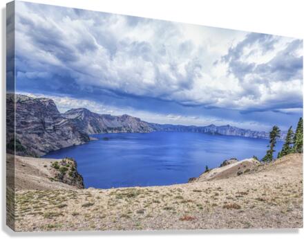 Gray Over Blue Canvas Print