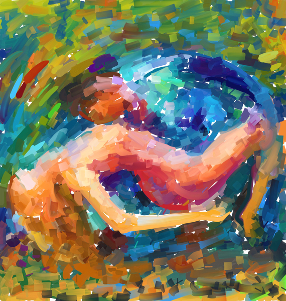 dance in passion colorful abstract painting by kartick dutta 