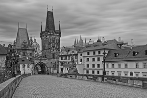 BW Charles Bridge and Prague Castle