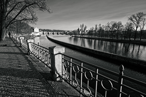  The Vltava embankment - Prague Czechia Print