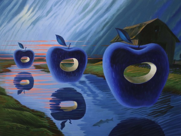 Three Floating Apples Print