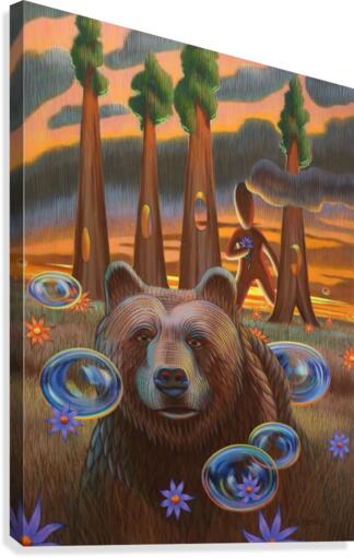 Bear with Bubbles Canvas Print