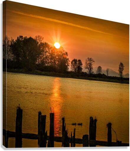 SUNSET SILHOUETTE 夕陽剪影 Canvas Print
