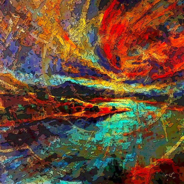 Pedernal Sunset Abiquiu Digital Print