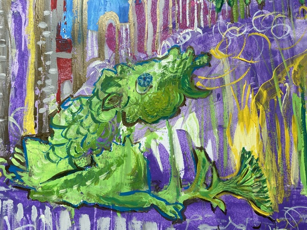 ZOOM on Baby Dragon by Martine Harris