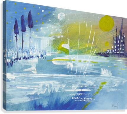 BLUE Landscape. Canvas Print