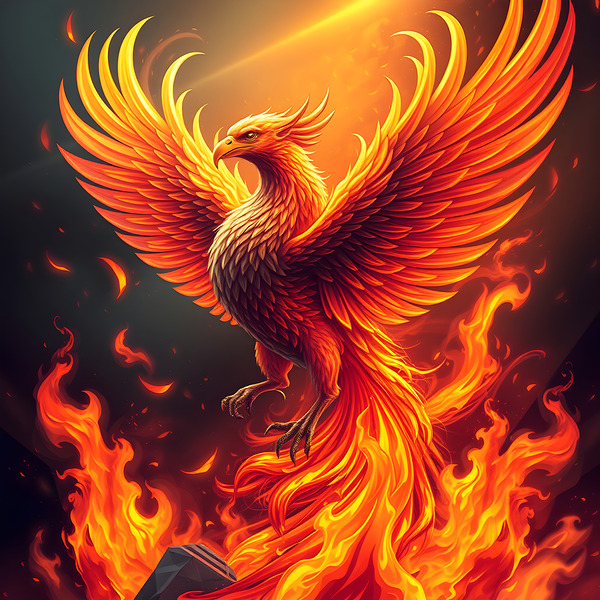 The Fiery Rise of the Phoenix: Art and Symbolism of Rebirth by MEGA