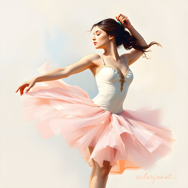 Ballets Timeless Beauty: Dancer in Tutu Highlighting Technique by MEGA