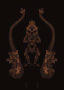 Balinese Vintage Art - Wayang Character