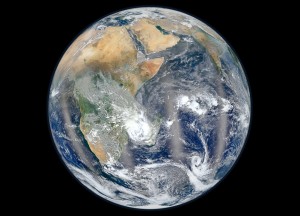 Full Earth showing the eastern hemisphere.