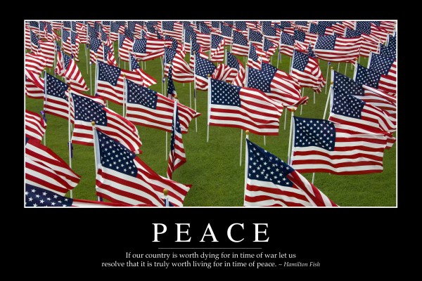 Peace: Inspirational Quote and Motivational Poster Print