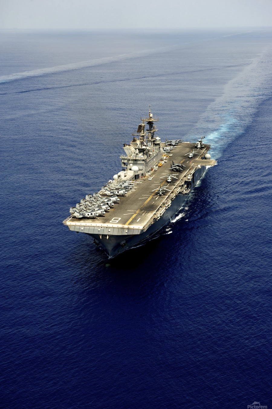 Amphibious assault ship USS Makin Island. by StocktrekImages Wall Art