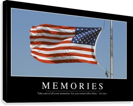 Memories: Inspirational Quote and Motivational Poster Canvas Print