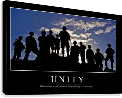 Unity Inspiration Blue Unity: Inspirational Quote and Motivational Poster by StocktrekImages ...