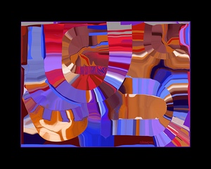Alphabet Abstractions 21 letter U
