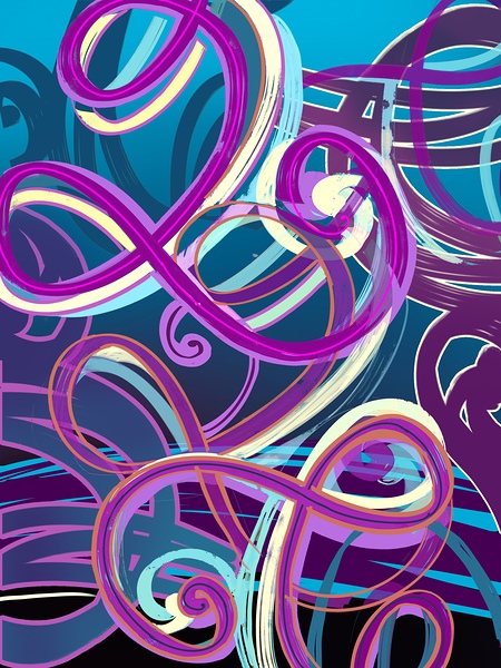 Alphabet Abstractions Numeral 2 by D Kemper