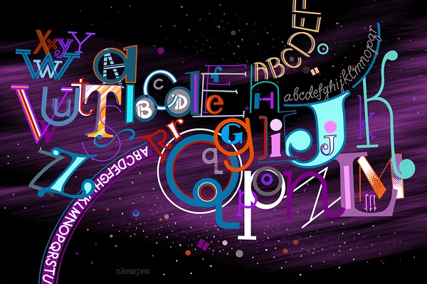 26 Letters Unfettered in the Midnight Sky by D Kemper