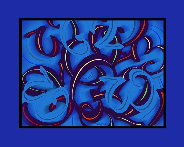 Alphabet Abstractions 23 letter W by D Kemper